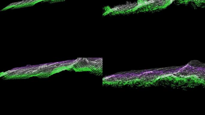 3D抽象景观地形视图