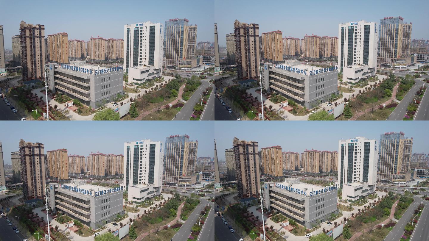 中国移动大楼航拍4k视频素材A