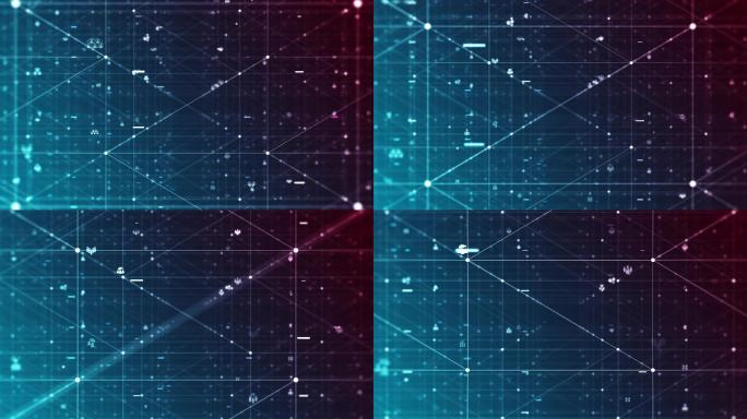 4K抽象软背景科技空间大数据网络数据