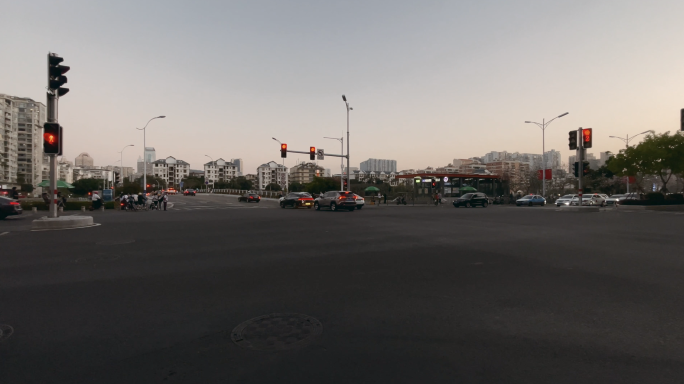 4k 下班的街道 傍晚 黄昏 华灯初上