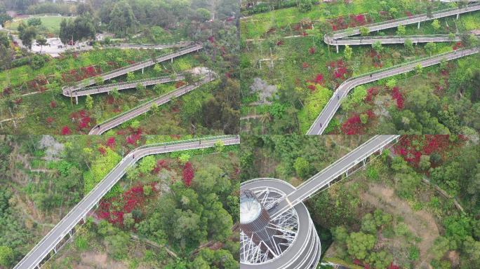 4K原素材-航拍厦门山海健康步道