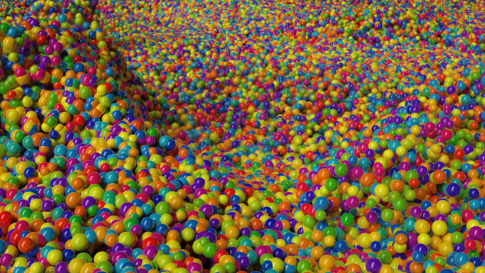 波纹动态粒子彩虹球池