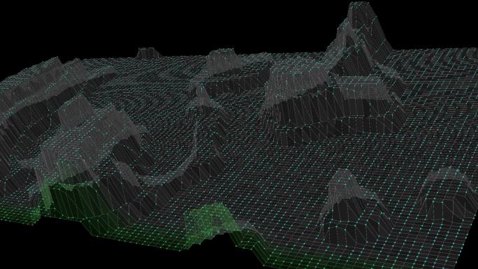 3D抽象景观地形视图