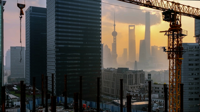 上海城市建设发展航拍