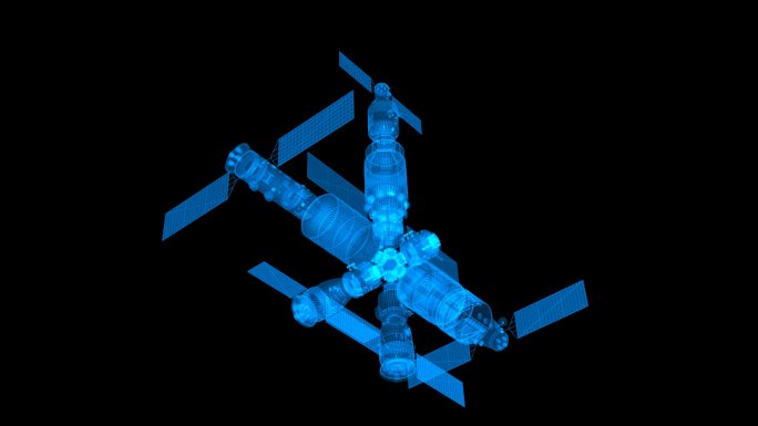 4K光影宇宙空间站展示通道循环