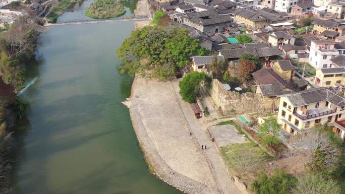 4K原素材-航拍福建云水谣古镇全景