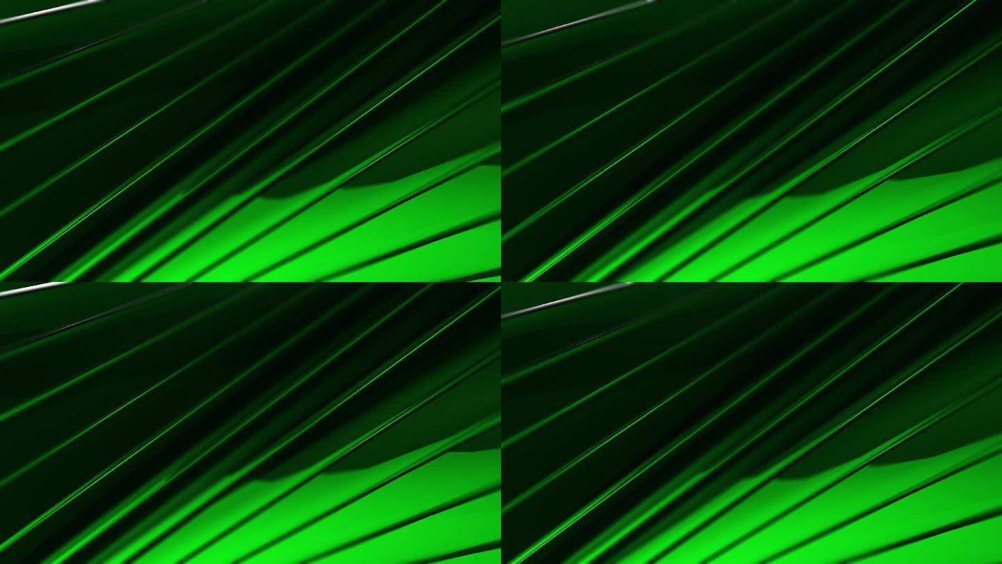 绿色条纹背景金属线发光纹理