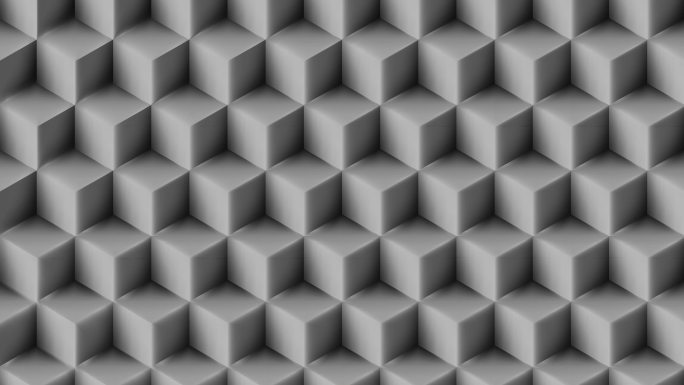 灰色立方体墙动画方形排列视频素材图形图像