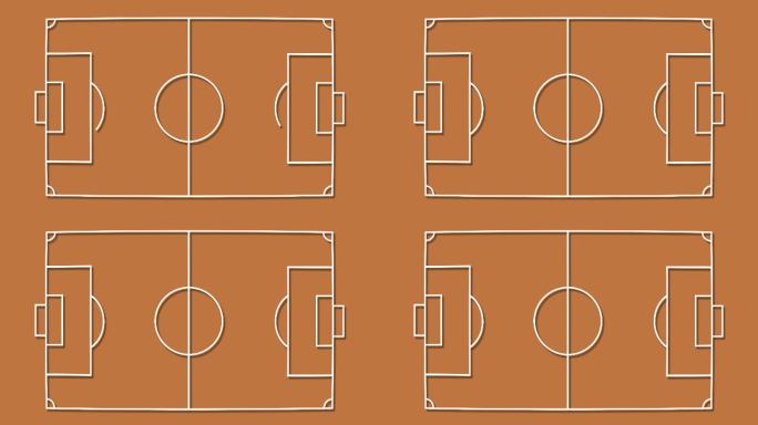 足球场动画简洁线条绿茵场世界杯