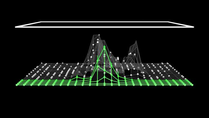 3D抽象景观地形视图动画