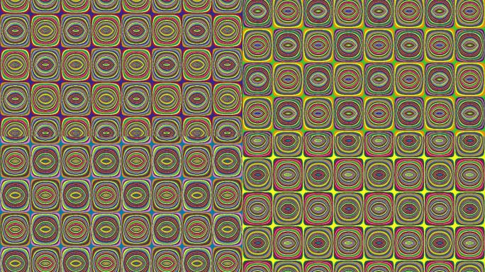 多色抽象方形背景特效视频