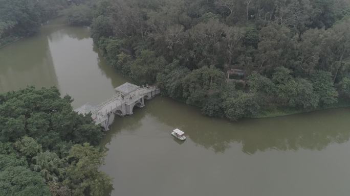 江门市蓬江区东湖公园航拍江门宣传片素材