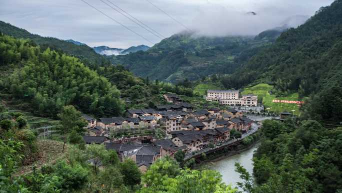 脱贫致富后的闽东乡村日转夜延时