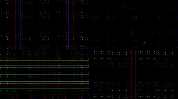 抽象背景动态线条点符号万花筒规律排列动态