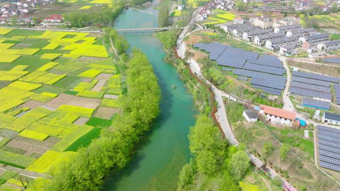 4K航拍汉中勉县龙湾油菜花海