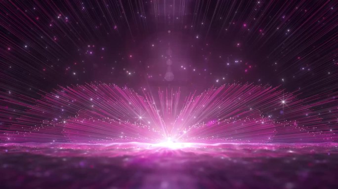 【视频】紫色舞蹈粒子光线元素光束舞台
