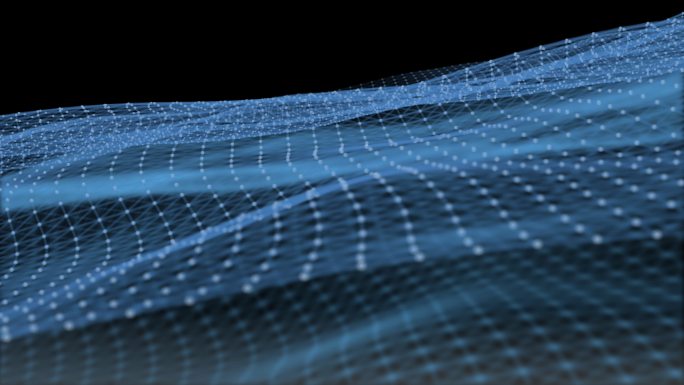 蓝色网状概念动画科技感plexus点线连