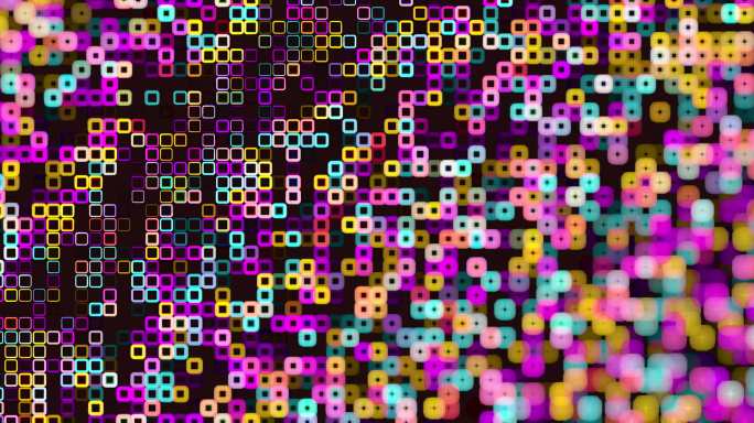 彩色背景场景变化变幻多彩方阵矩阵网格科技