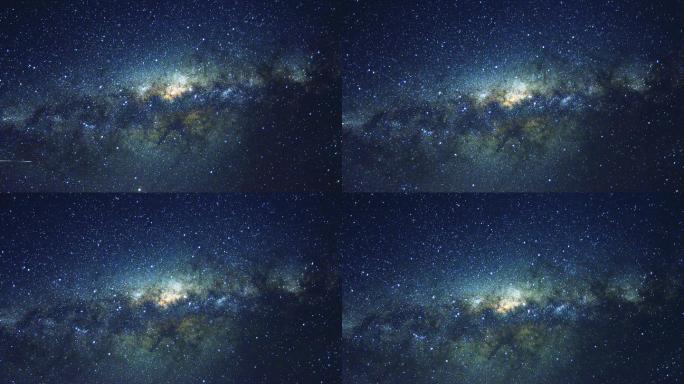 天空中移动的银河。