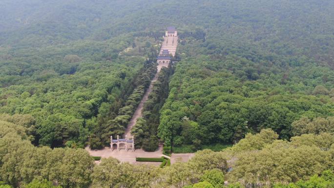 南京中山陵4k 航拍 延时