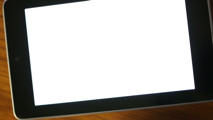 空白的平板电脑特效视频抠像通道信息展示模