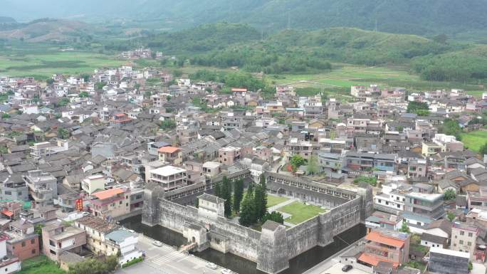 4k航拍韶关武江区石塘古村