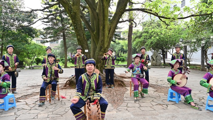 布依族八音坐唱民族特色民族文化4K拍摄
