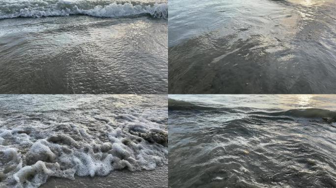 海水涌动 浪花 特写