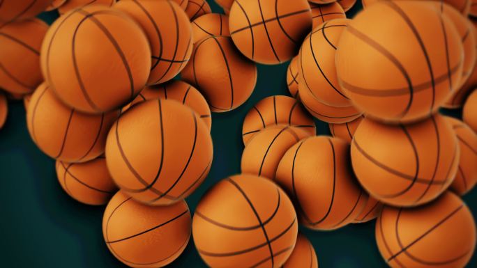 篮球落下动画三维3d电玩城球队球员