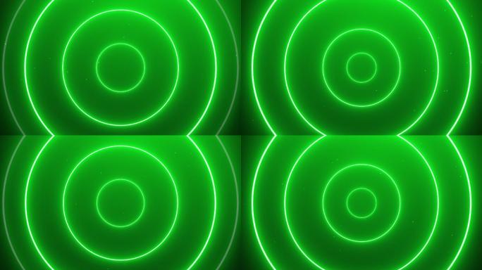 抽象绿色圆形隧道背景