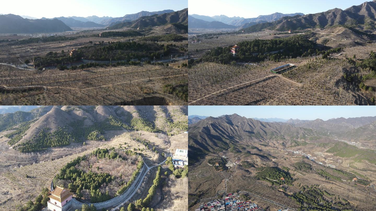 北京昌平_明十三陵_以长陵为中心4k航拍_3840x2160_高清视频素材下载(