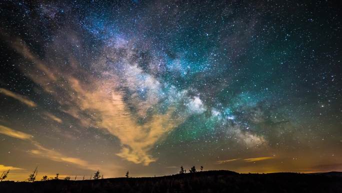 繁星点点的夜空深空星轨云夜景星云星系