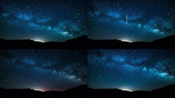 死亡谷银河系夜晚延时摄影星空夜空璀璨绚烂