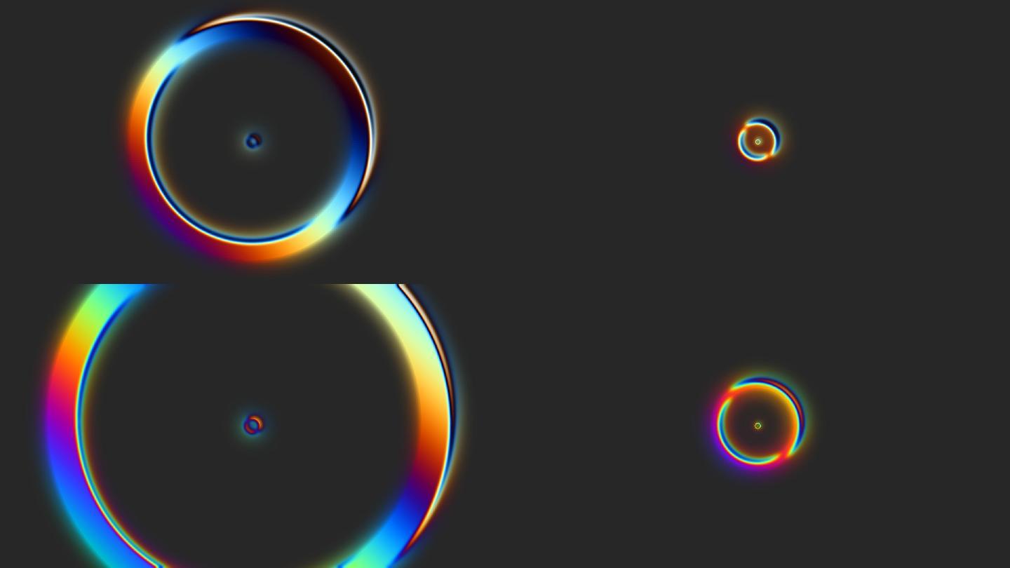霓虹圆环光环扩散动态背景
