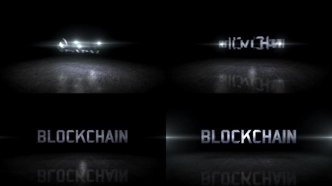 黑色背景中的三维文本动画