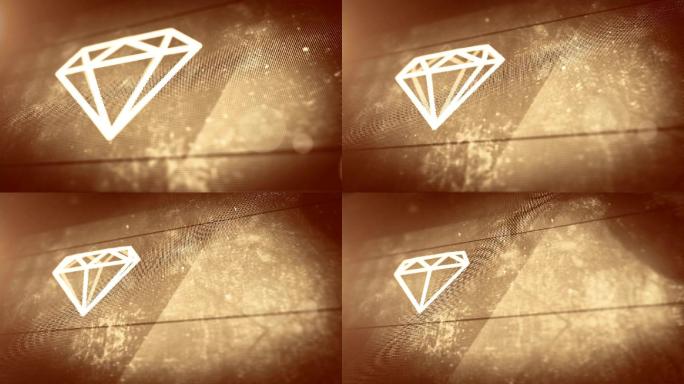 钻石旋转动画3D背景特效视频