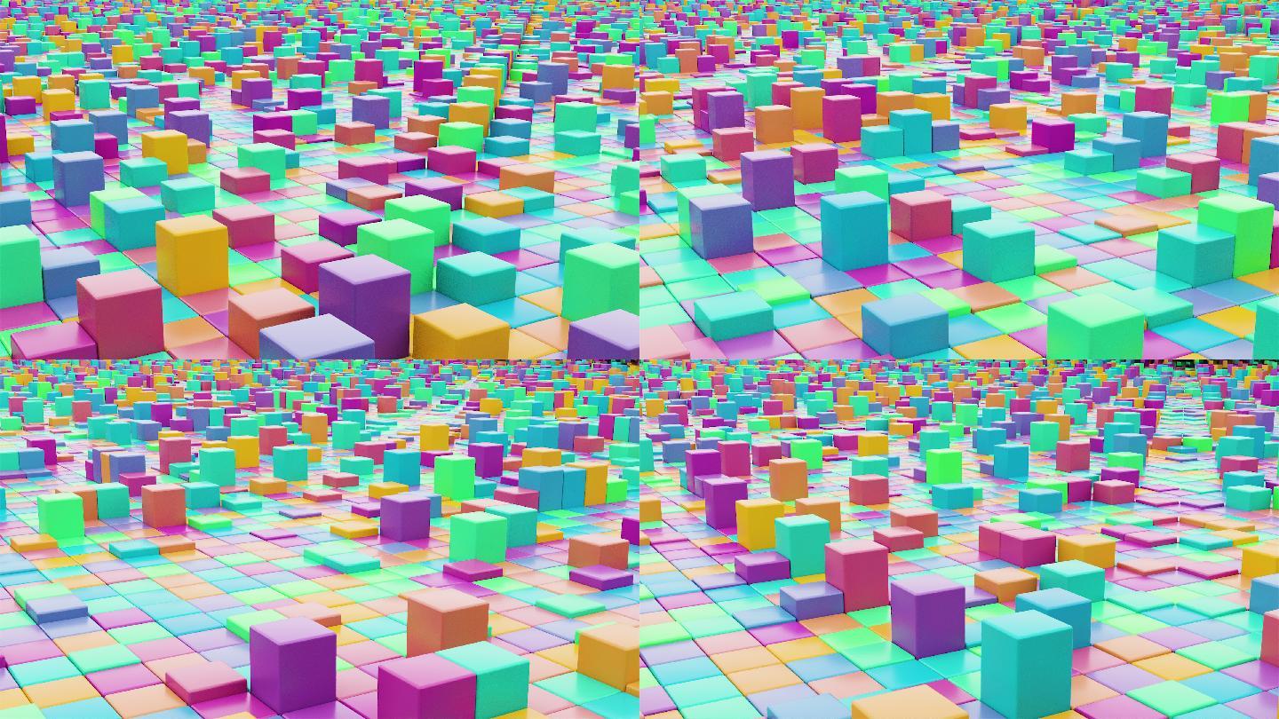 抽象立方体运动背景