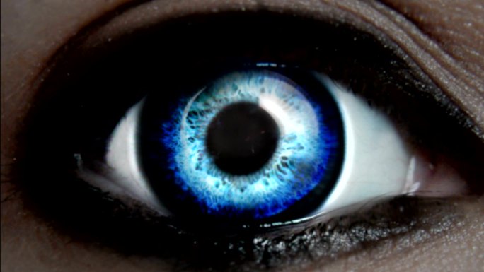 眼球微距摄影蓝眼睛外星人眼珠