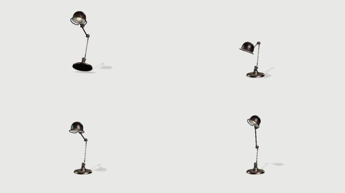 台灯跳跃动画三维3d模型建模电灯跳动