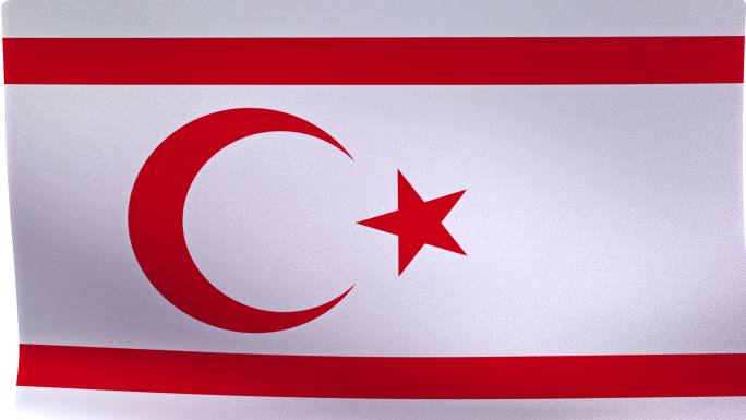 北塞浦路斯国旗视频素材