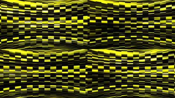 抽象黄色霓虹灯发光方形线条图案背景