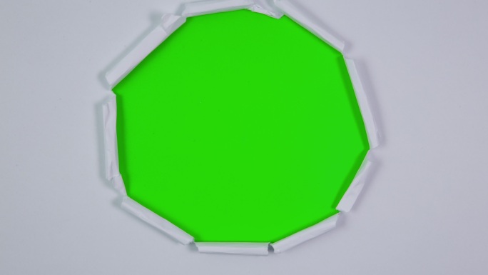 纸张从中心撕裂绿布绿幕绿屏元素转场过渡