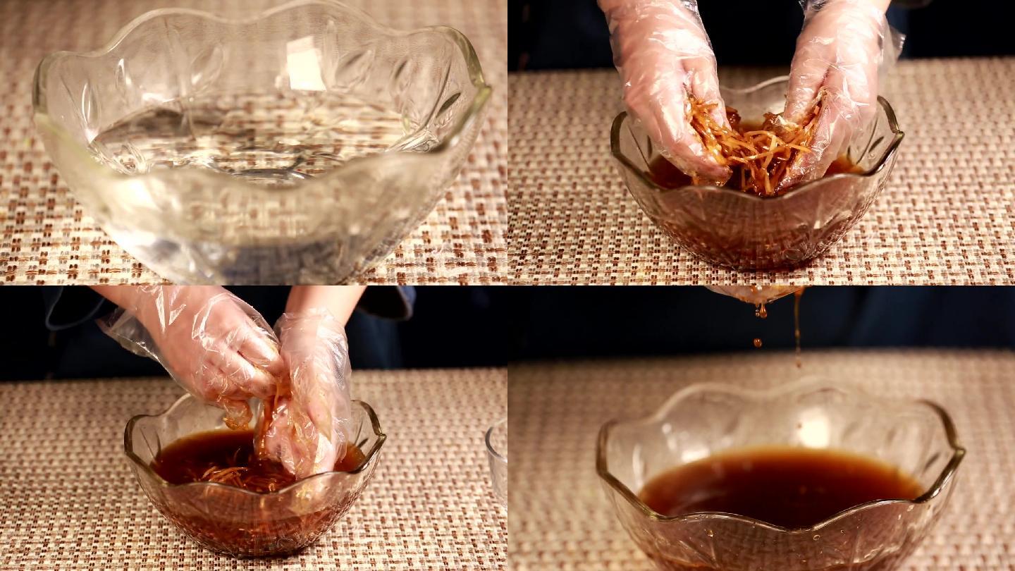 【镜头合集】调料腌制水疙瘩咸菜丝自制