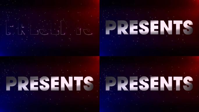 彩色背景前的字母科技字幕条文字人名条标题
