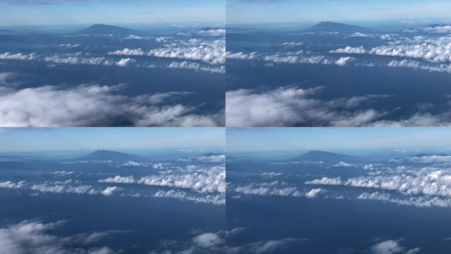 飞越菲律宾的云层高空云端俯瞰乘机