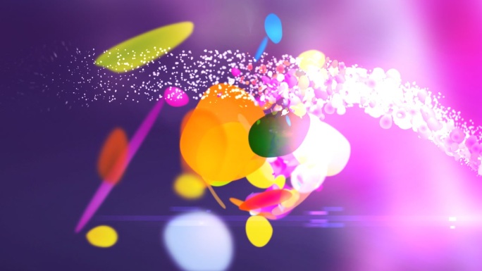 抽象彩色粒子动画特效视频