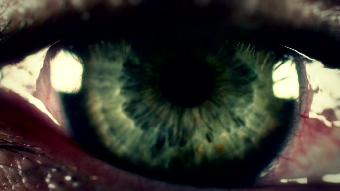 眼球微距摄影实拍视频镜头眼部血丝