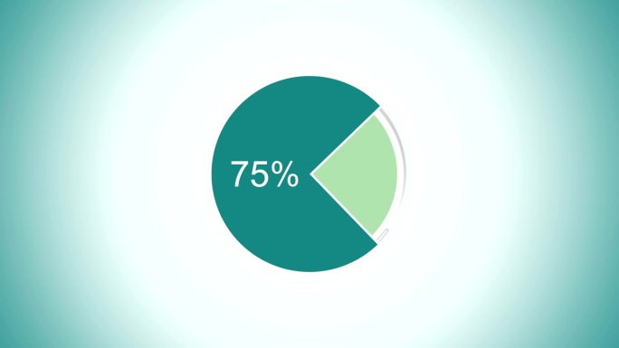 信息图表圆形图75%业绩分析饼状图