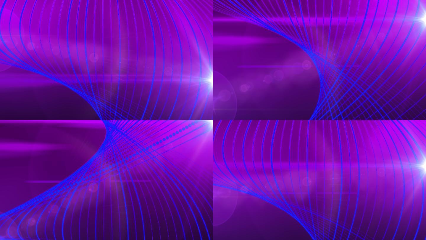 4K抽象波线波纹vj紫色