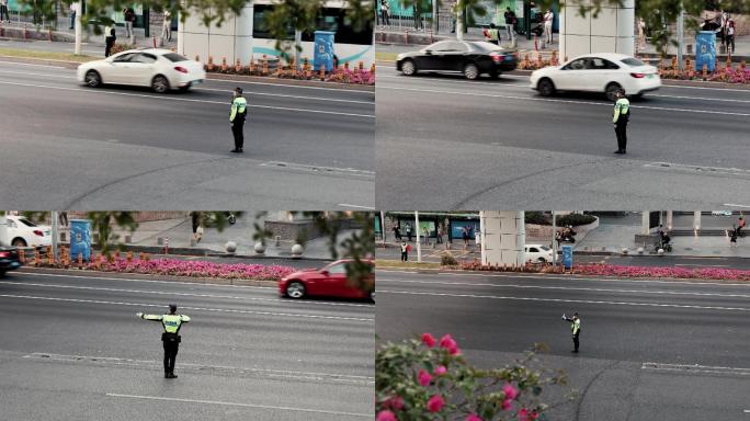 深圳交警执勤